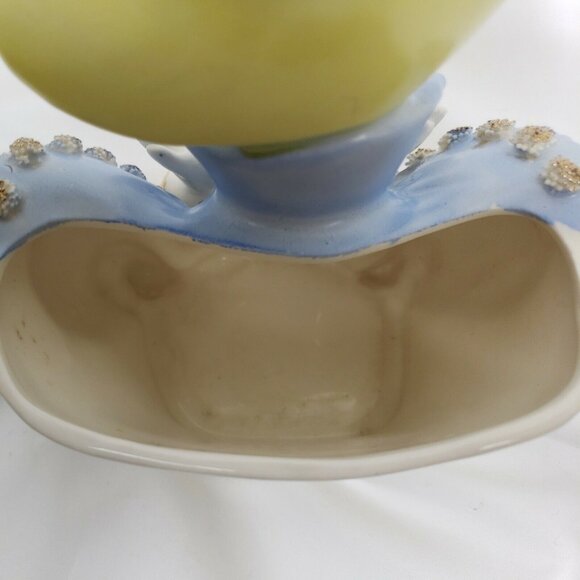 Lady Head Vase Red Hair Blue Eyes Reliable Glassware & Pottery Japan Ceramic 50s - Picture 10 of 11